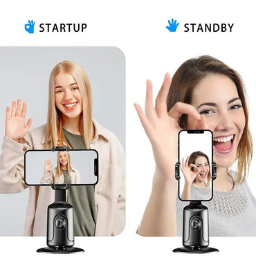 360 Auto Face Tracking Gimbal: AI Smart Gimbal with Face Tracking Auto Phone Holder for Smartphone Video Vlog Live Stabilizer Tripod. Enhance your content creation with this innovative smartphone accessory, ensuring stable and professional-looking videos. Perfect for vloggers and content creators seeking seamless tracking and stabilization features.