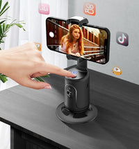 360 Auto Face Tracking Gimbal: AI Smart Gimbal with Face Tracking Auto Phone Holder for Smartphone Video Vlog Live Stabilizer Tripod. Enhance your content creation with this innovative smartphone accessory, ensuring stable and professional-looking videos. Perfect for vloggers and content creators seeking seamless tracking and stabilization features.